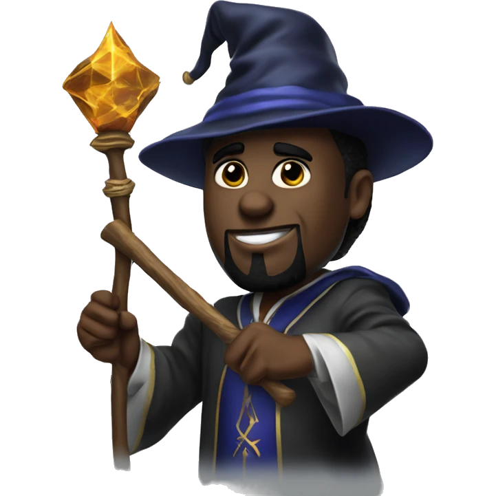 P diddy the wizard with a staff emoji