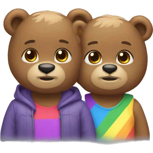 2 Pride bears emoji