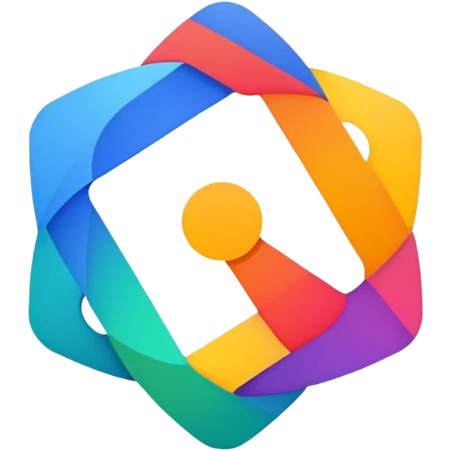 abstract colorful logo inspired by Google's Gemini AI, no text emoji
