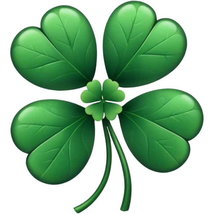 A black five leaf clover emoji