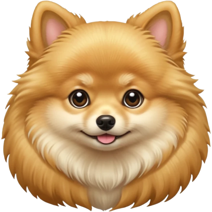 Create a cute tiny golden pomerania emoji