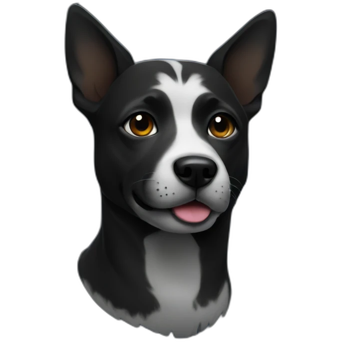 Black Space dog emoji