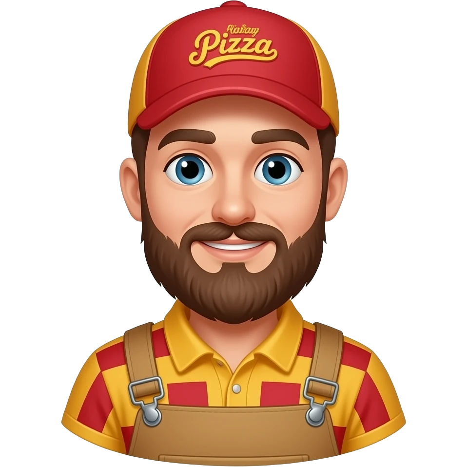 a bearded pizza delivery man emoji