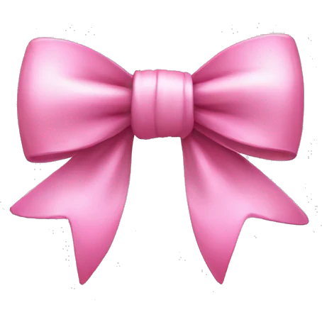 Bow but white with pink gilttet emoji