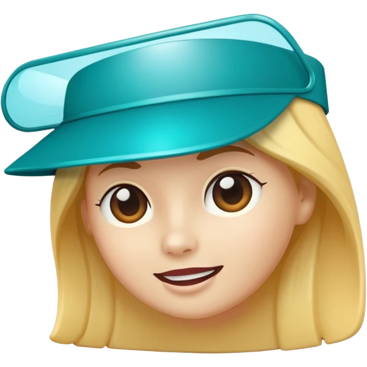 Sun Visor,teal emoji