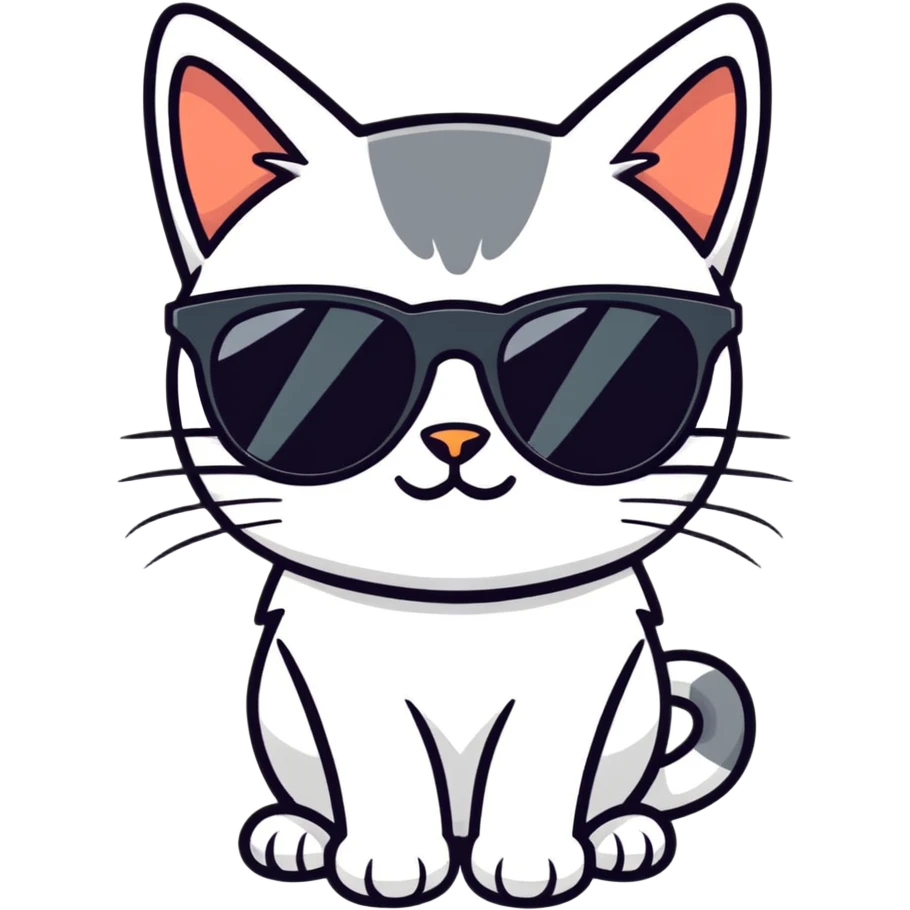 Cat with sunglasses emoji