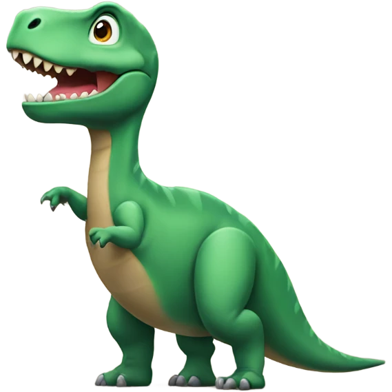 dino pointed towards the front left emoji