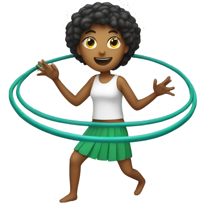 Person hula hooping emoji