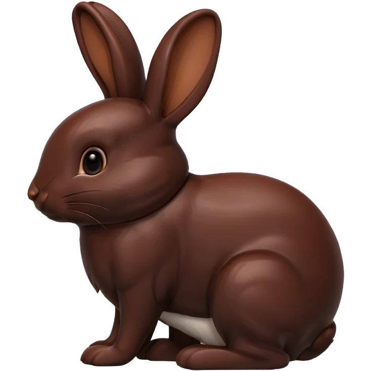 bunny made out of chocolate emoji