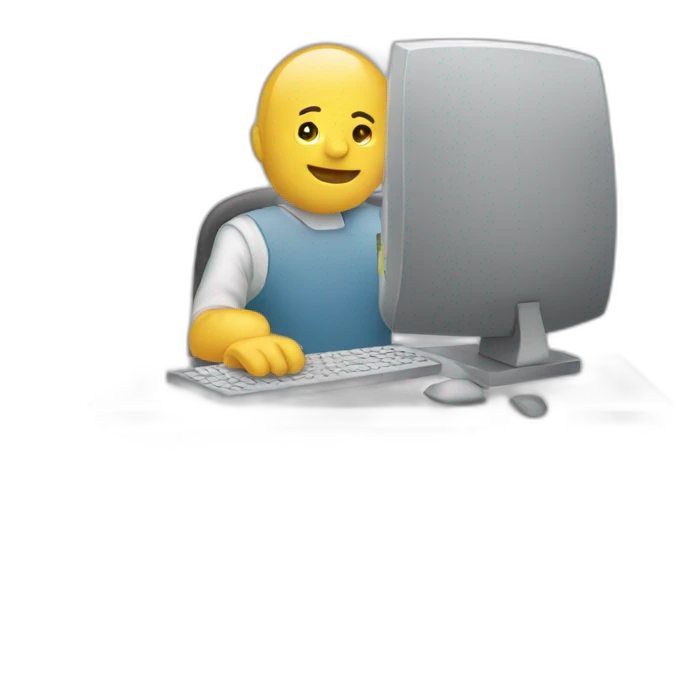 Working on computer emoji