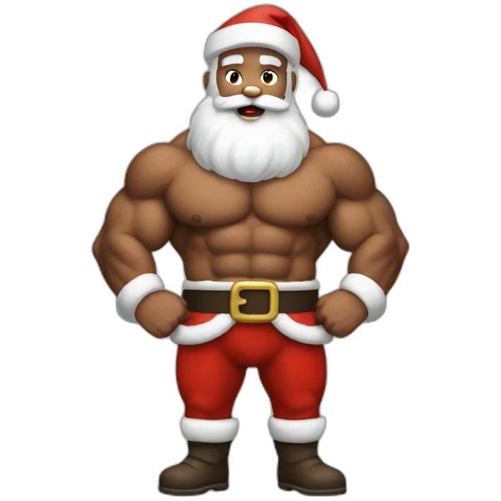 muscular santa emoji