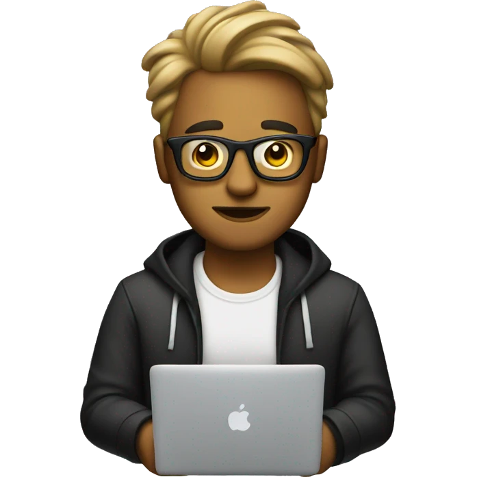 music producer with macbook emoji