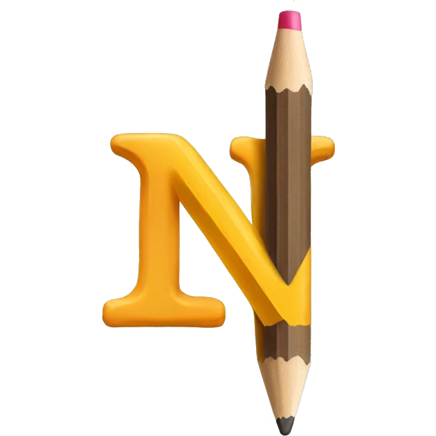 letter N using pencils  emoji