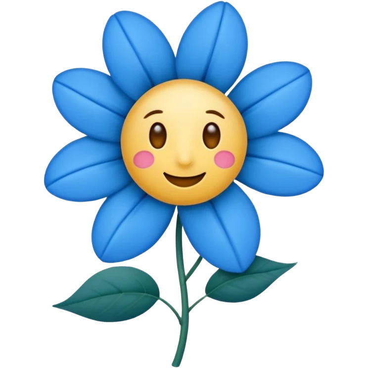 Faça uma Flor rosa azul   emoji