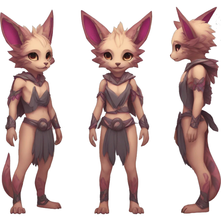 Anthro cool cute kawaii LiLaiRa-Vernid-Fakémon Full Body emoji