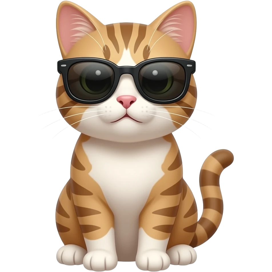 Cat wearing sunglasses emoji