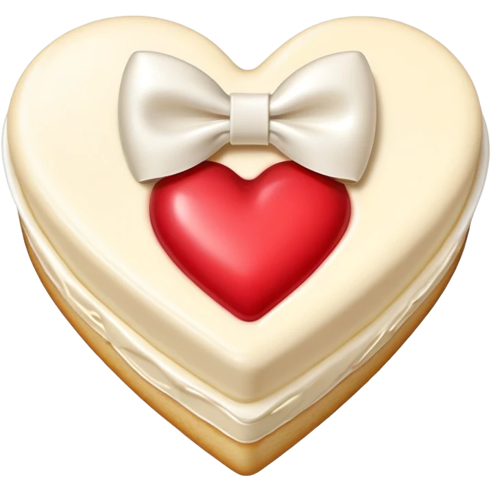 Cuore crema con fiocchi emoji