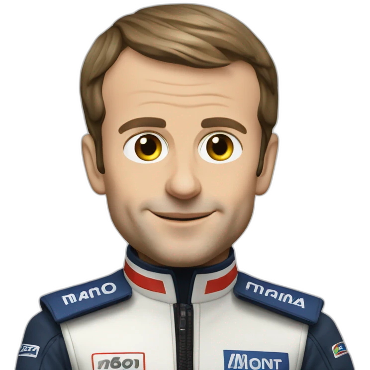 Emmanuel Macron pilote de F1 emoji