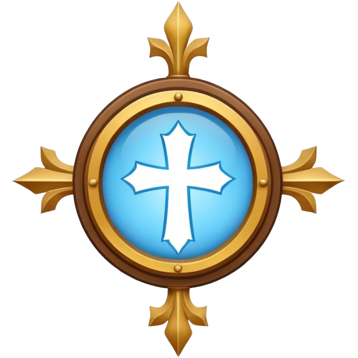 Apostle's emblem with a touch of light blue emoji
