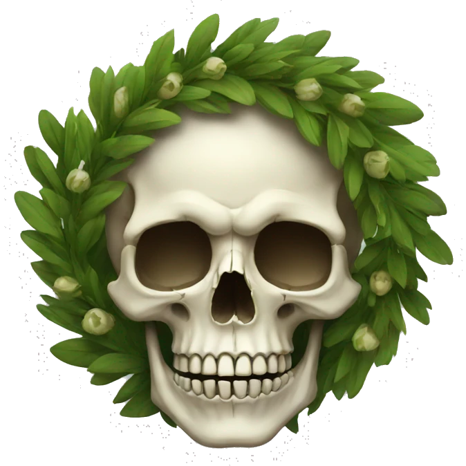 Skull with wreath emoji