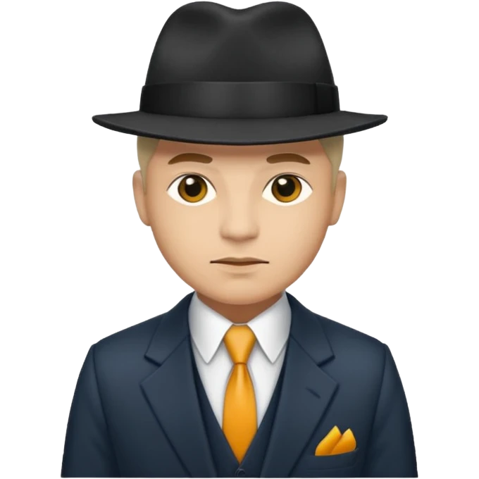 Mobster with different colored suit and hat emoji