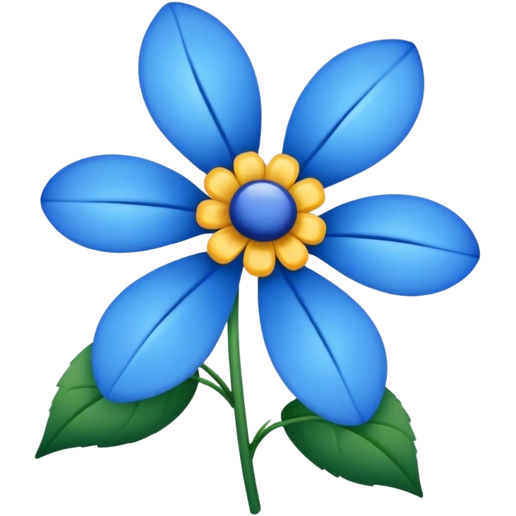 flor azul emoji