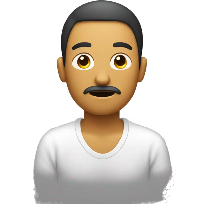 solo cabeza de hombre meditando emoji