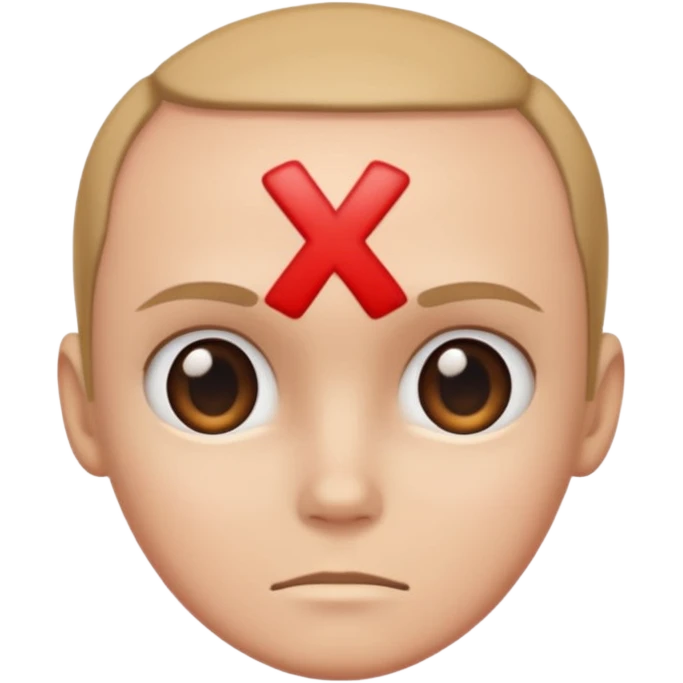 forhead with an X symbol in the center emoji