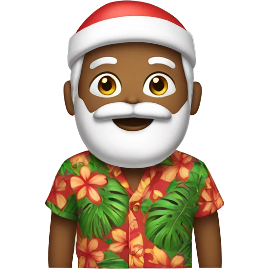santa with hawaiian shirt emoji