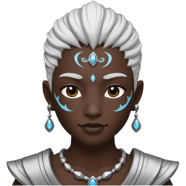 Genasi dnd estilo blanco y negro dibujo emoji