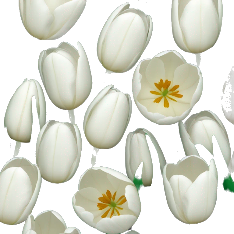 white tulips emoji