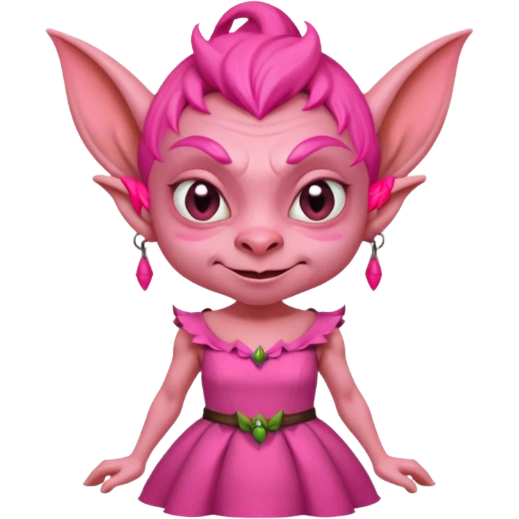 Goblin pink dress  emoji