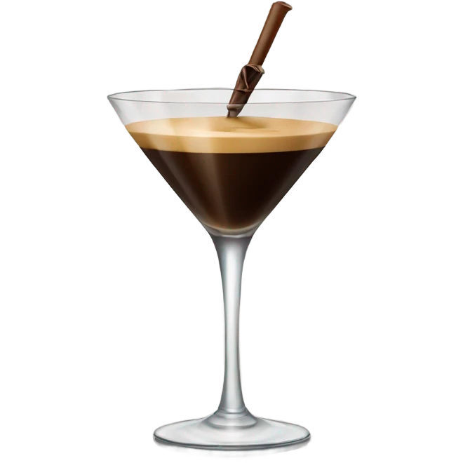 Espresso martini in tall glass emoji