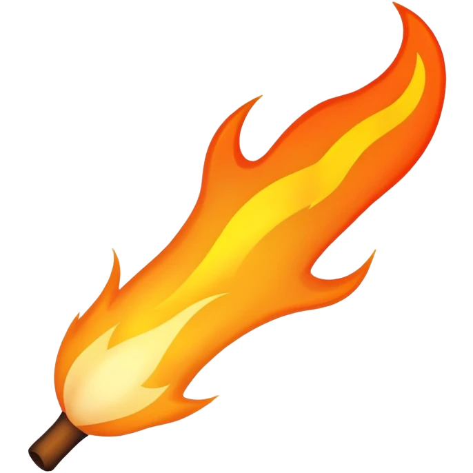 long elongated fire flame emoji