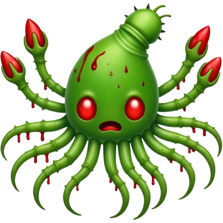 A green bloody bugger to be used an enemy fire in game play emoji