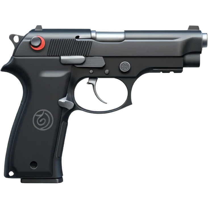 beretta pistol side view, Discord emoji style, minimalist design, no text emoji