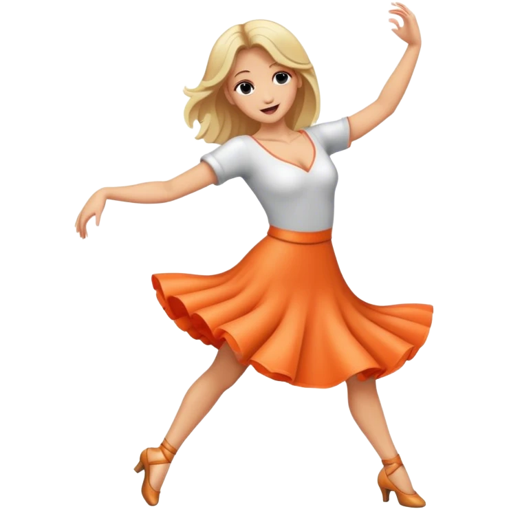blonde woman dancing emoji