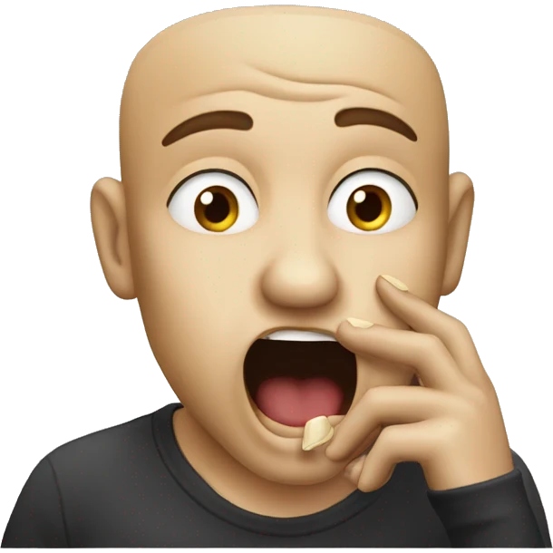 Nail biting emoji
