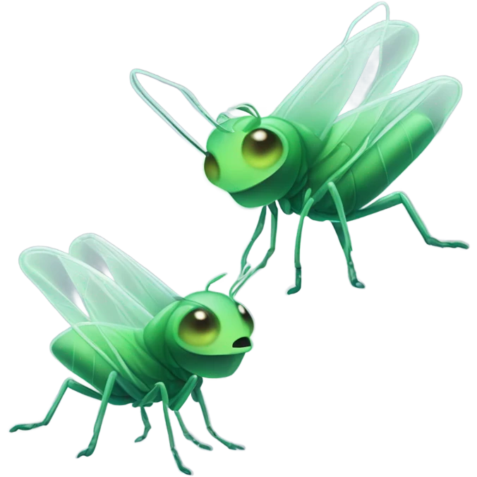 A cricket and a ghost in love emoji