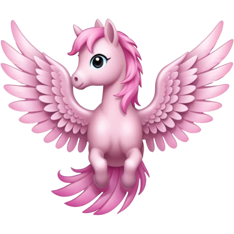 Sparkly, little, soft pink, pony wings no pony only wings. Only left and right wings  emoji