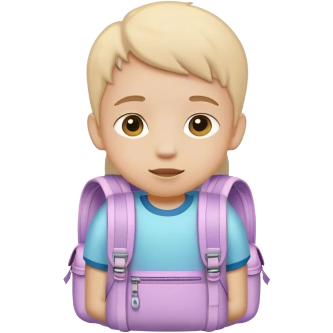 child with pastel backpack emoji