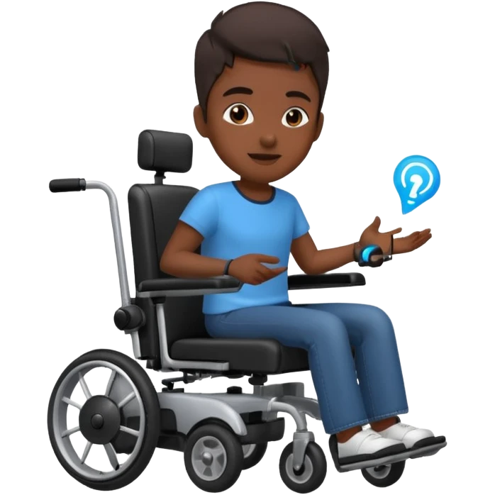 Electric wheelchair + voice generator emoji