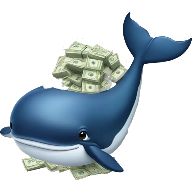 whale with money eyes emoji