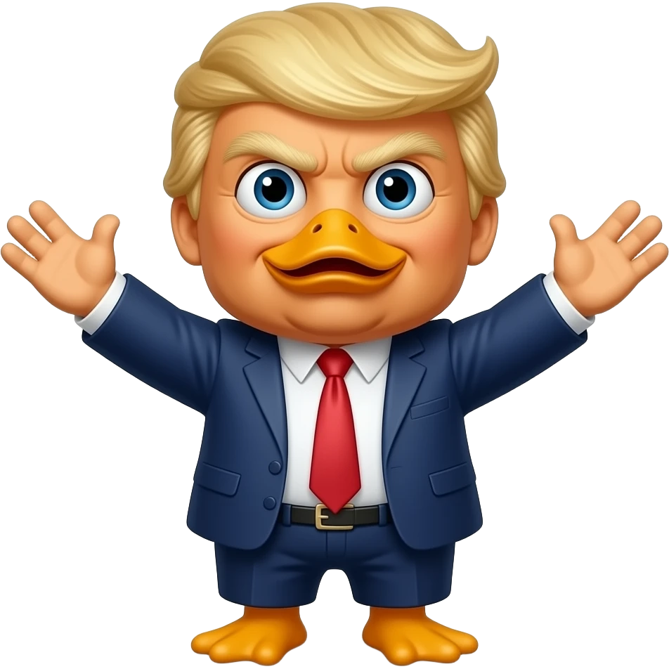 Ugly mad trump Duck body emoji
