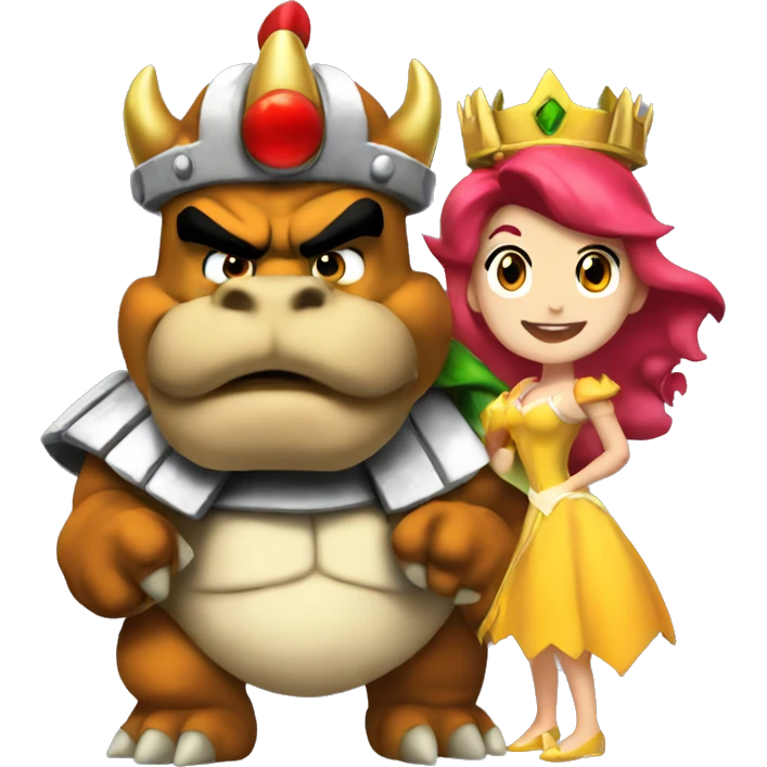 Bowser and princess emoji