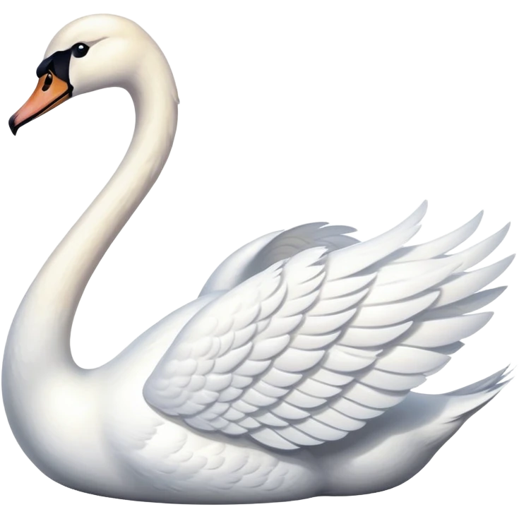 a beautiful white swan emoji