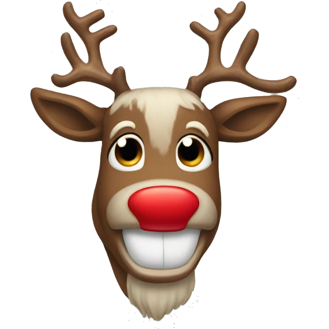 red nosed reindeer   emoji