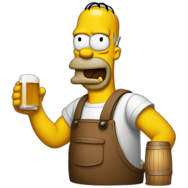 Homer qui bois une bière  emoji