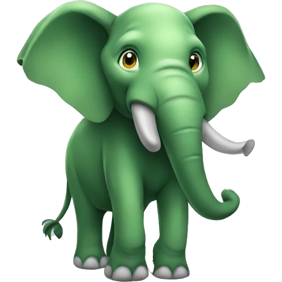 Elefante verde mistico emoji