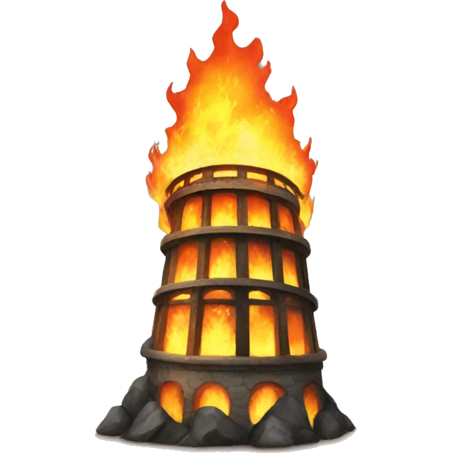 tower on fire emoji